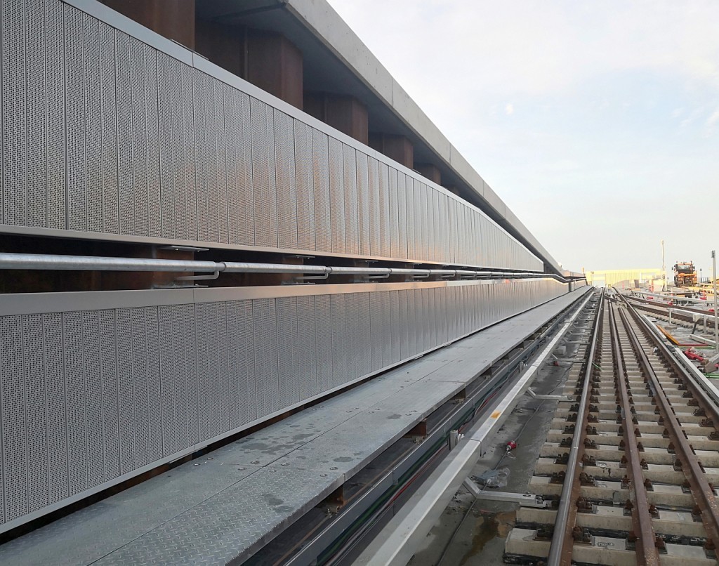 Rivestimento fonoassorbente rampa Metropolitana Cityringen di Copenaghen 